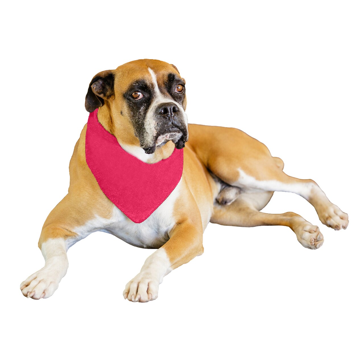 Mechaly 6 Pack Solid Polyester Dog Neckerchief Triangle Bibs - Extra Large